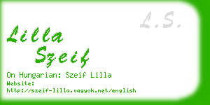 lilla szeif business card